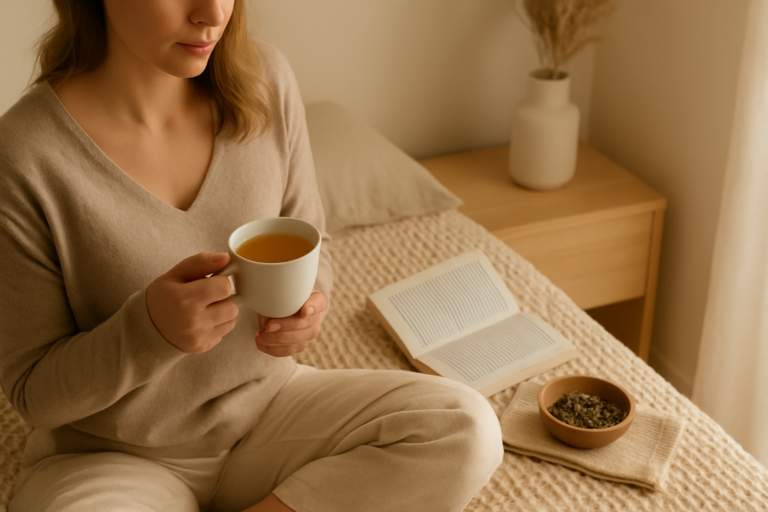 tea instead of coffee in a peaceful morning environment