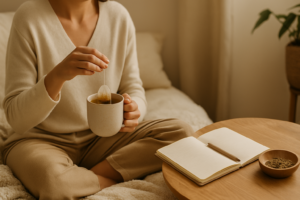 tea instead of coffee in a peaceful morning environment